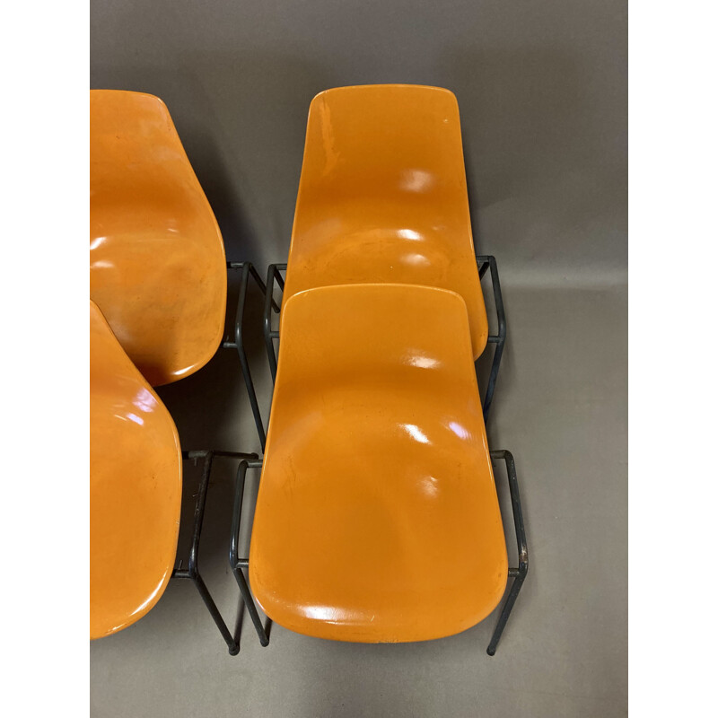 Set of 6 vintage chairs by Georg Leowald 1960s