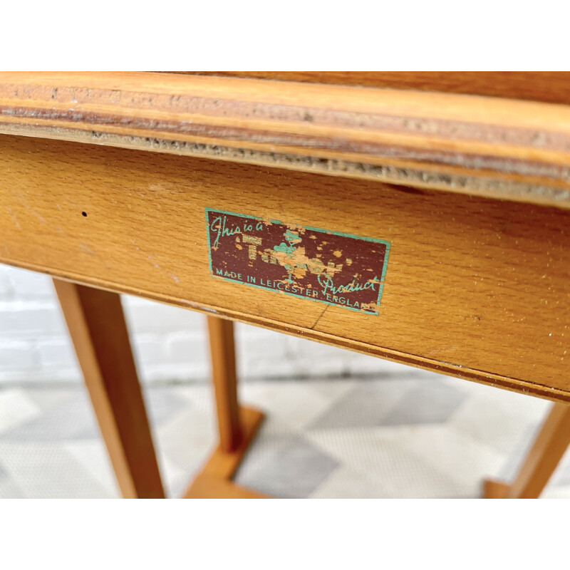 Vintage Wooden Kid’s School Desk Lift up Lid