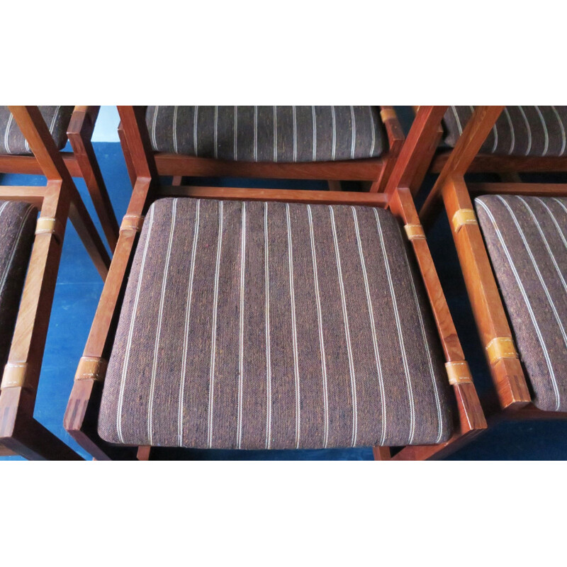 Set of 6 vintage teak chairs 1960s