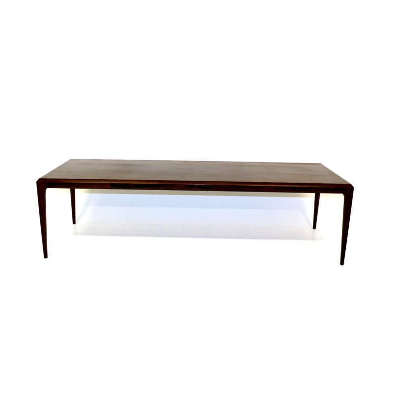 Mesa de centro vintage de palisandro de Johannes Andersen para silkeborg, Dinamarca 1960