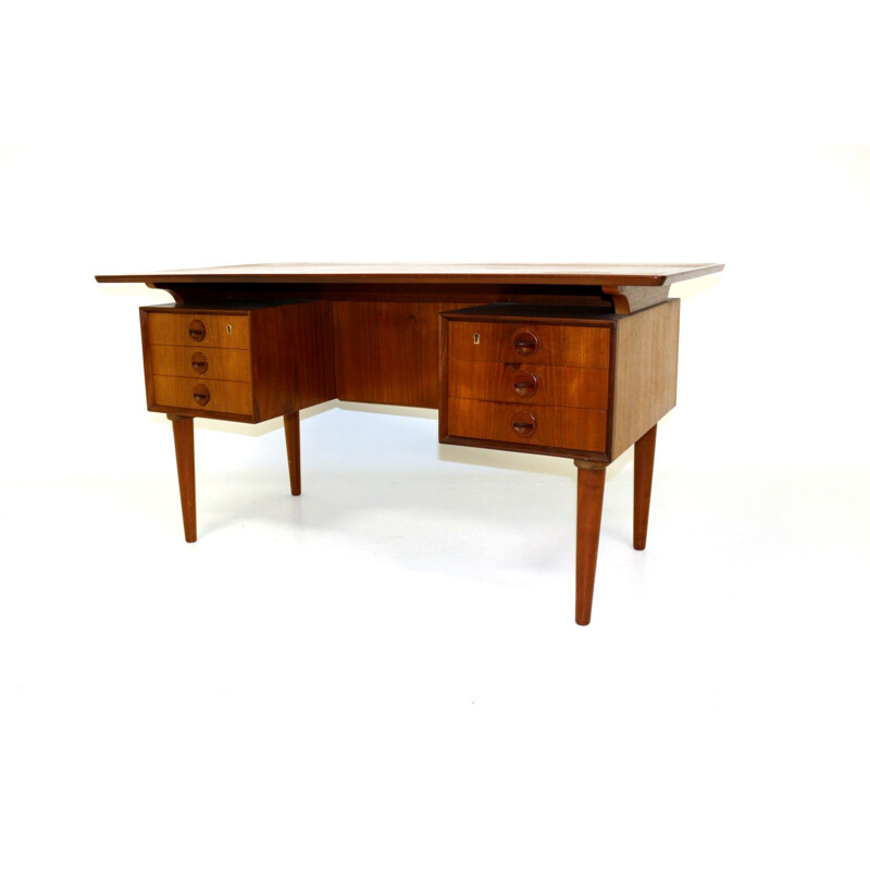 Vintage teak desk table Kai Kristiansen Denmark 1960s