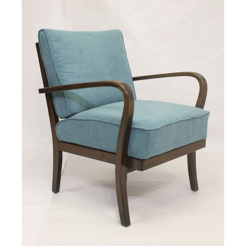 Vintage bentwood armchair by Jindřich Halabala 1950s