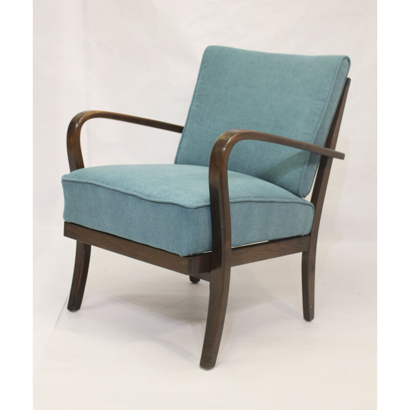 Vintage bentwood armchair by Jindřich Halabala 1950s