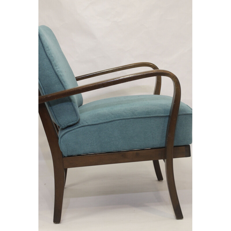 Vintage bentwood armchair by Jindřich Halabala 1950s