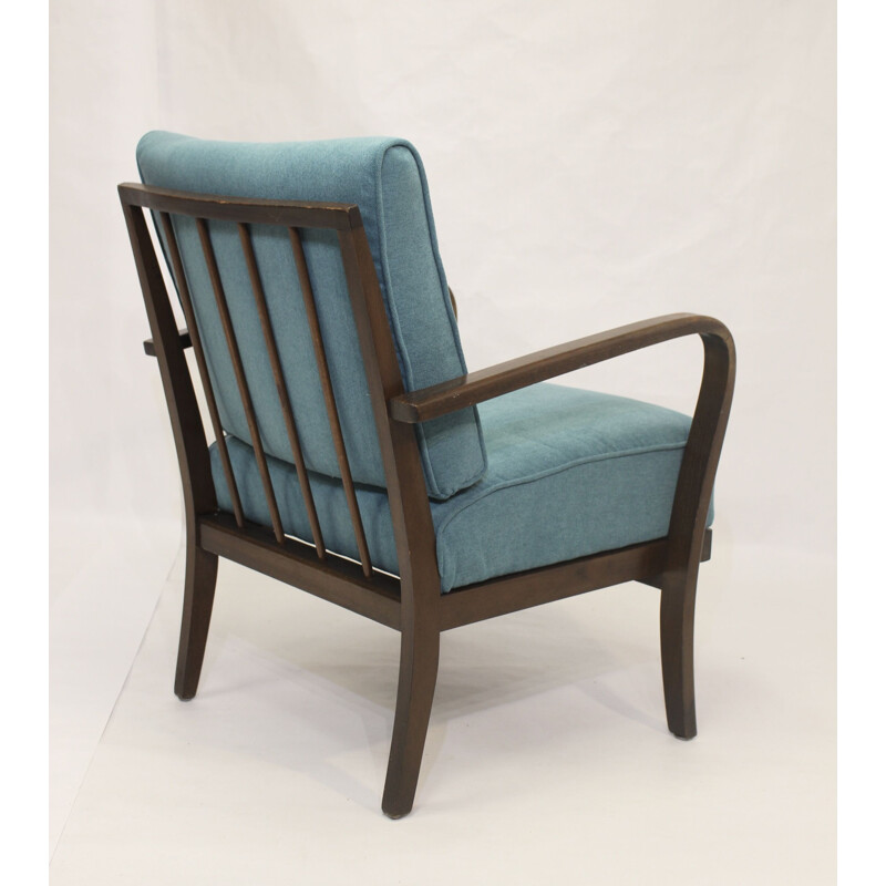 Vintage bentwood armchair by Jindřich Halabala 1950s