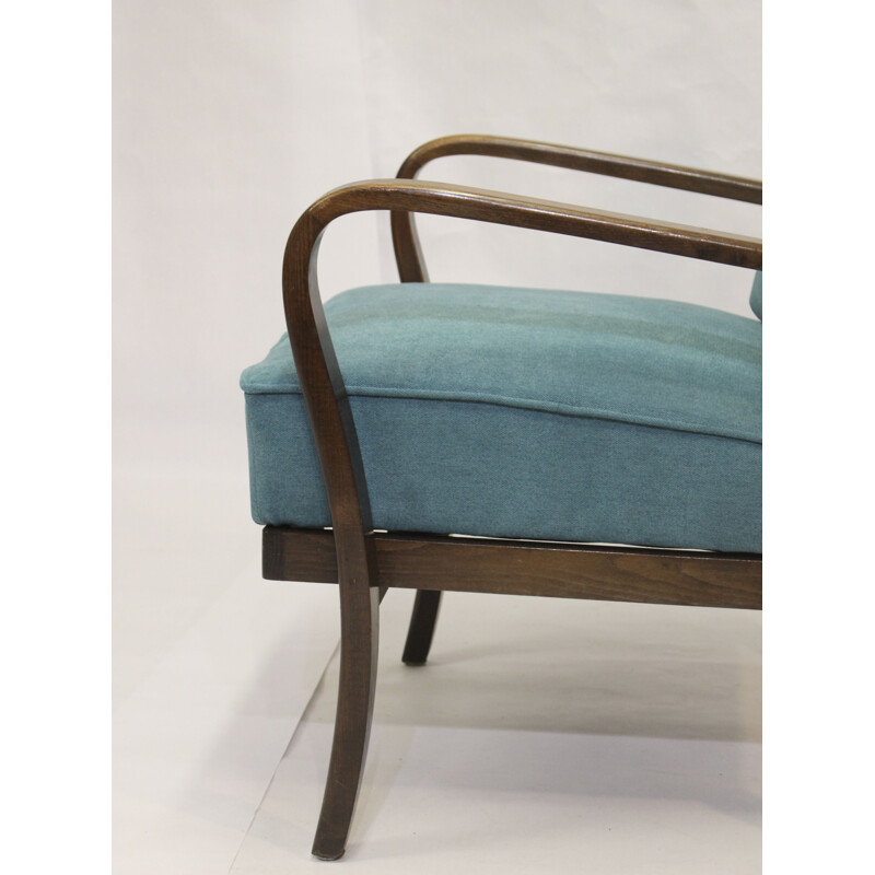 Vintage bentwood armchair by Jindřich Halabala 1950s