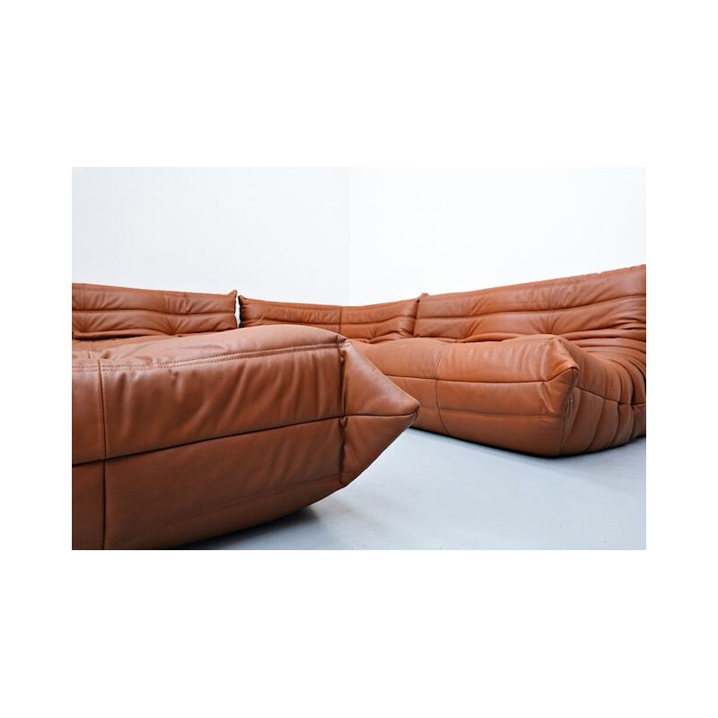 Vintage leather sofa by Michel Ducaroy