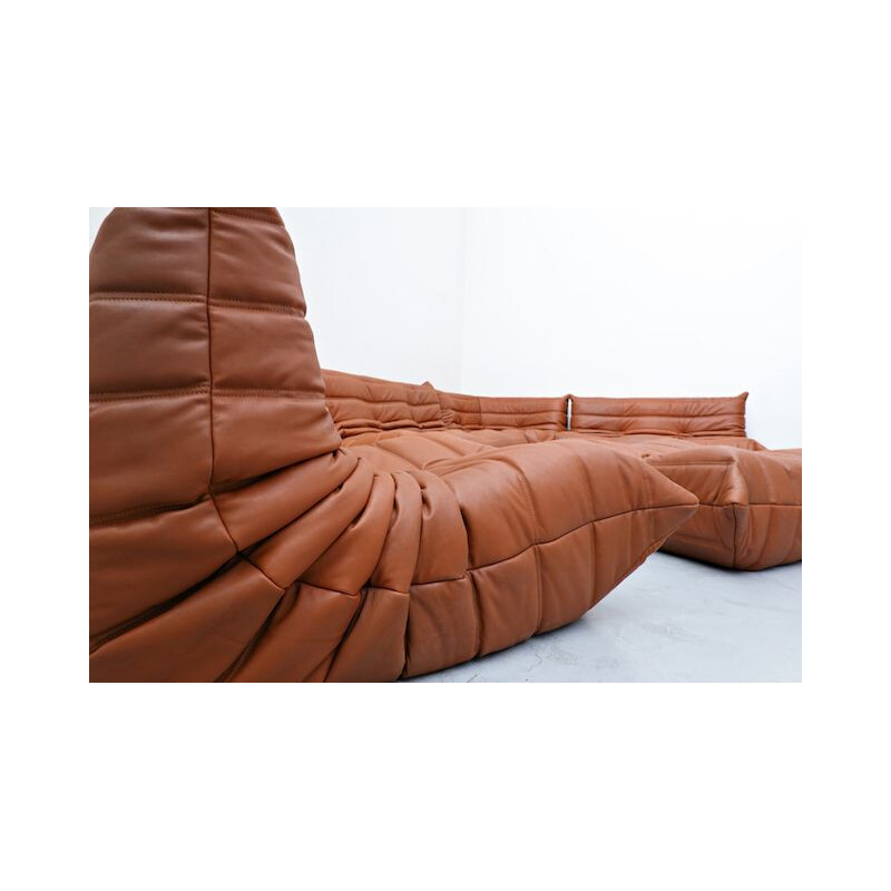 Vintage leather sofa by Michel Ducaroy