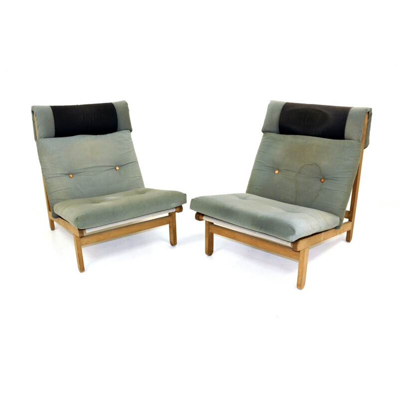 Pair of vintage armchairs by Bernt Pedersen Denmark 1960s