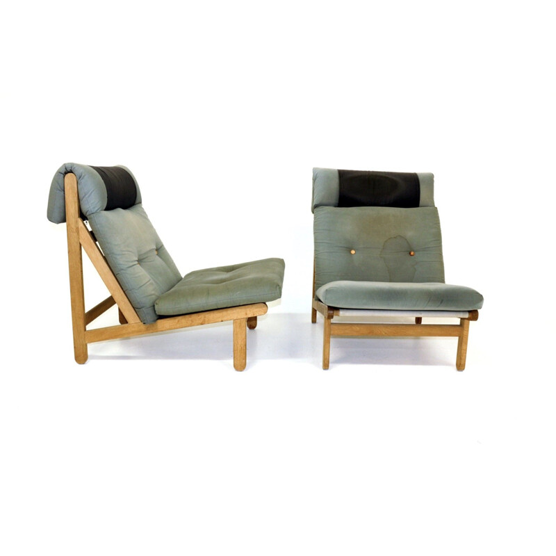 Pair of vintage armchairs by Bernt Pedersen Denmark 1960s