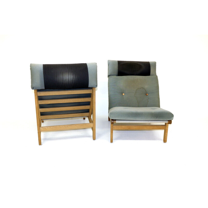 Pair of vintage armchairs by Bernt Pedersen Denmark 1960s