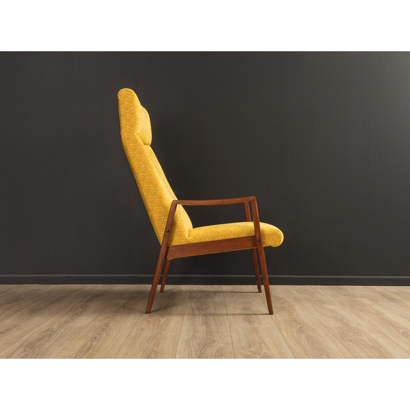 Vintage armchair  stained beechwood Dark brown 1950s
