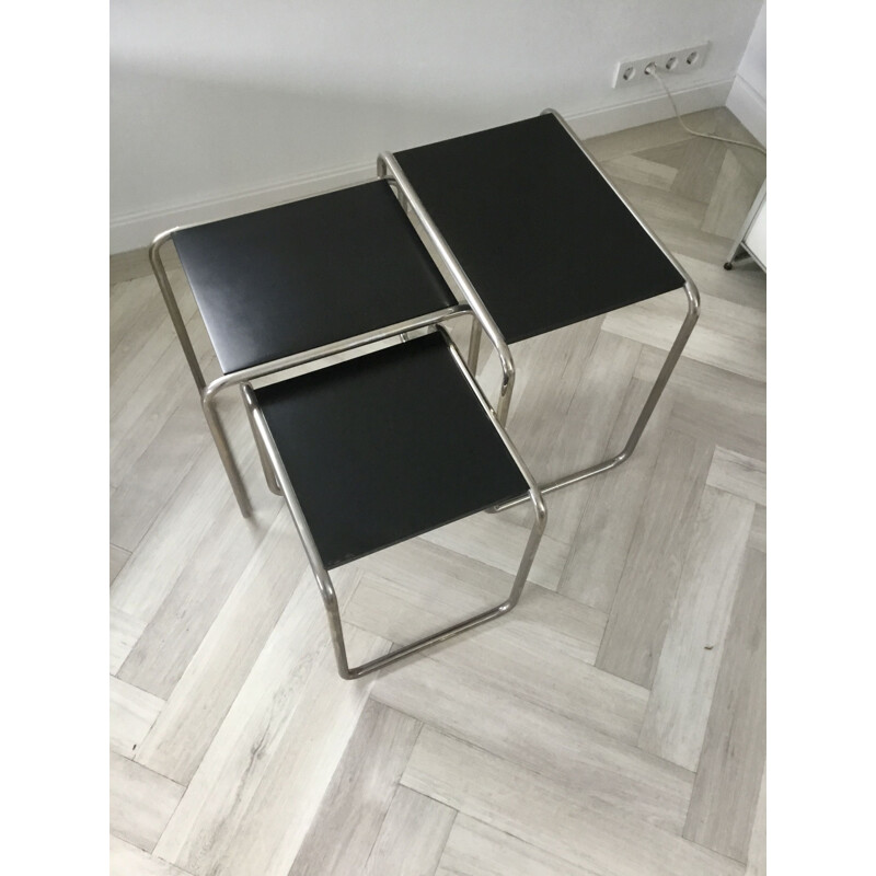 Vintage nesting table by Bauhaus Marcel Breurer 1980s