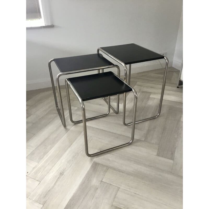 Vintage nesting table by Bauhaus Marcel Breurer 1980s