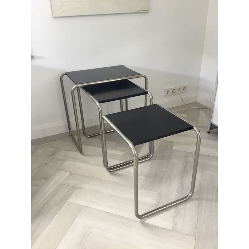 Vintage nesting table by Bauhaus Marcel Breurer 1980s