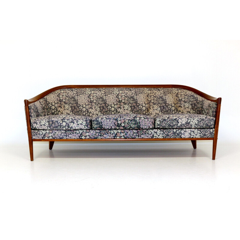 Stricture vintage teak sofa Sweden 1960s