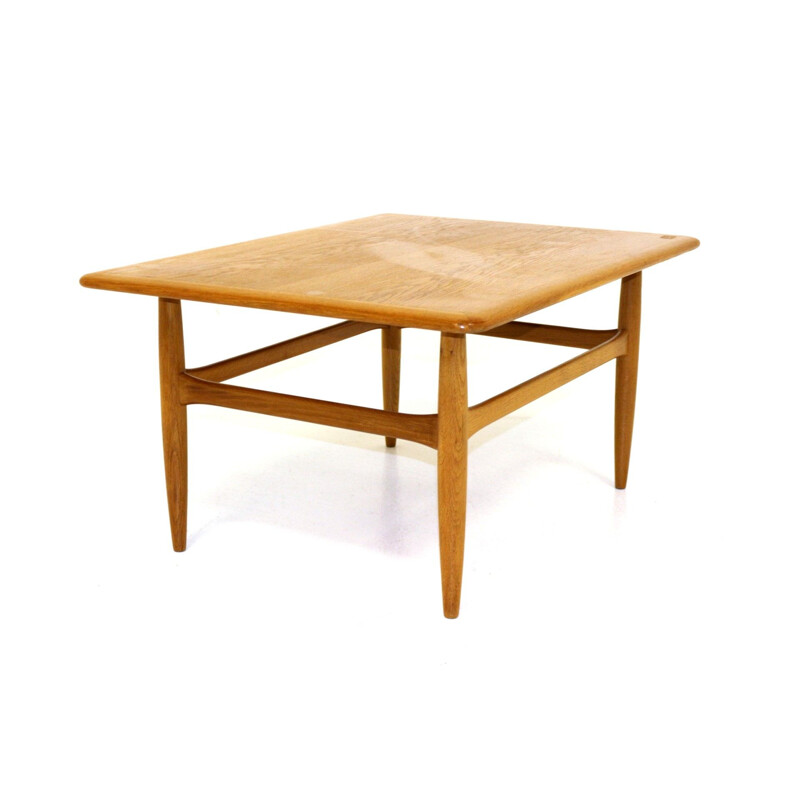 Vintage oak coffee table by Kurt Östervig for jason, Denmark 1960