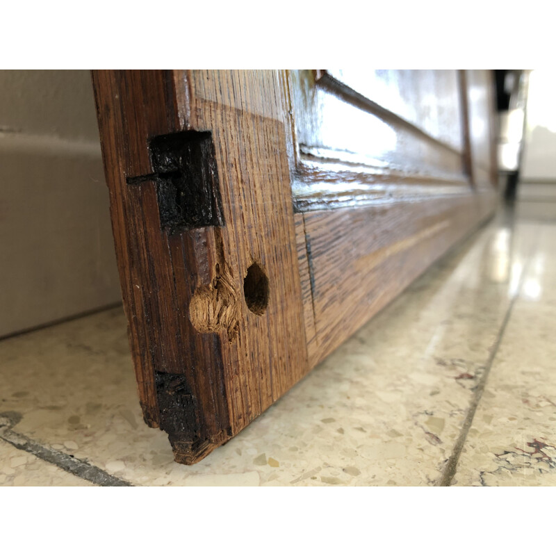 Vintage oak sliding door