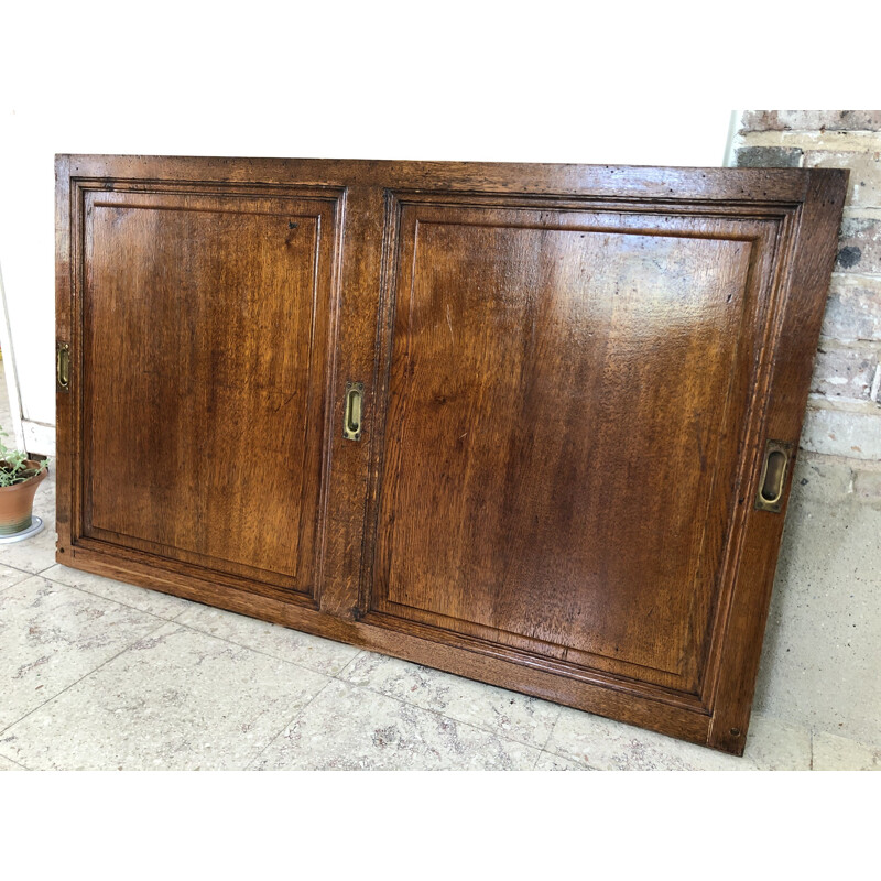 Vintage oak sliding door