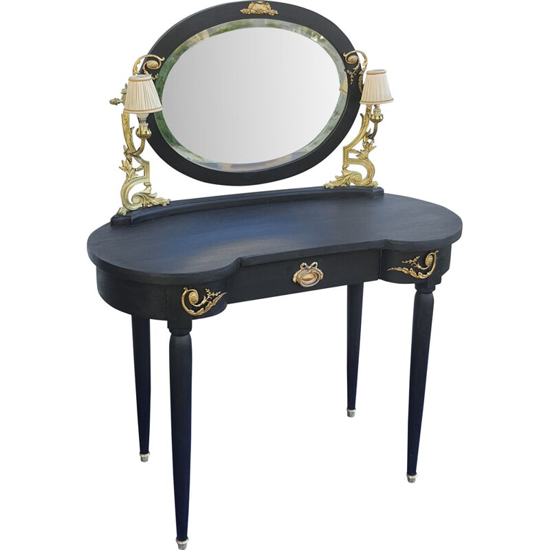 Vintage dressing table in black