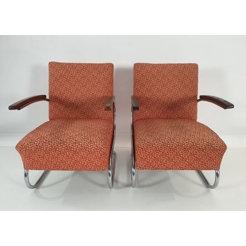 Verchromte Vintage-Sessel und -Sofa 1930