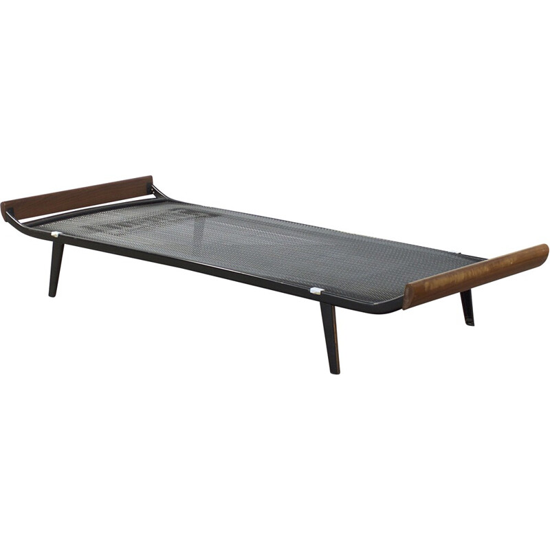 Auping "Cleopatra" daybed in teak and steel, Dick CORDEMEIJER - 1950s 