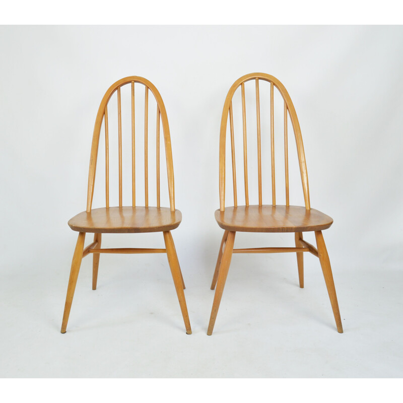 Pair of vintage Quaker chairs by Lucian Ercolani for Ercol, 1960