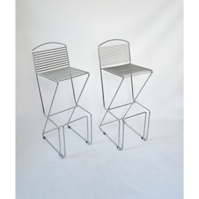 Pair of vintage bar stools by T. Behrens 1980s