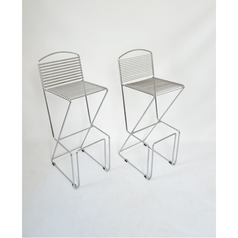 Pair of vintage bar stools by T. Behrens 1980s