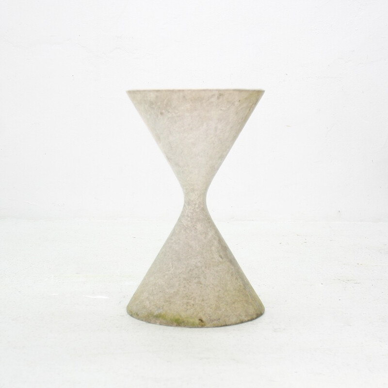 Eternit "Diabolo" flower pot in cement, Willy GUHL & Anton BEE - 1950s