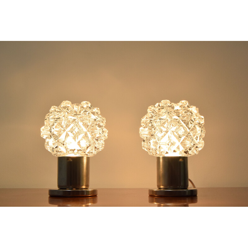 Pair of vintage table lamps by Kamenicky Senov 1960s