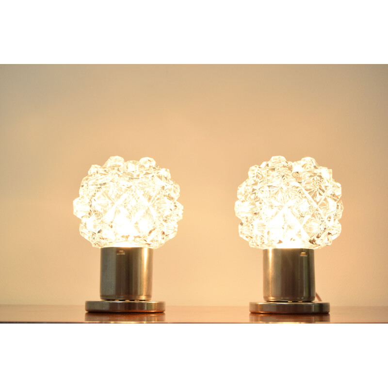 Pair of vintage table lamps by Kamenicky Senov 1960s