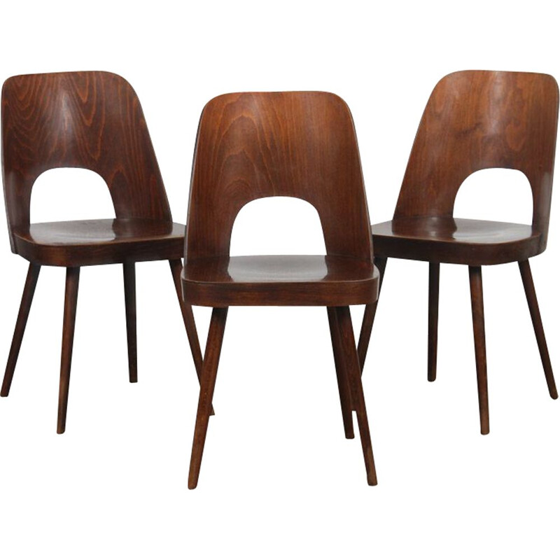 Set of 3 vintage chairs by Oswald Haerdtl 1960s
