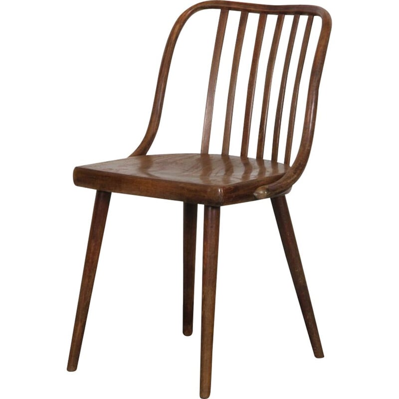 Vintage wooden chair by Antonin Suman 1960s