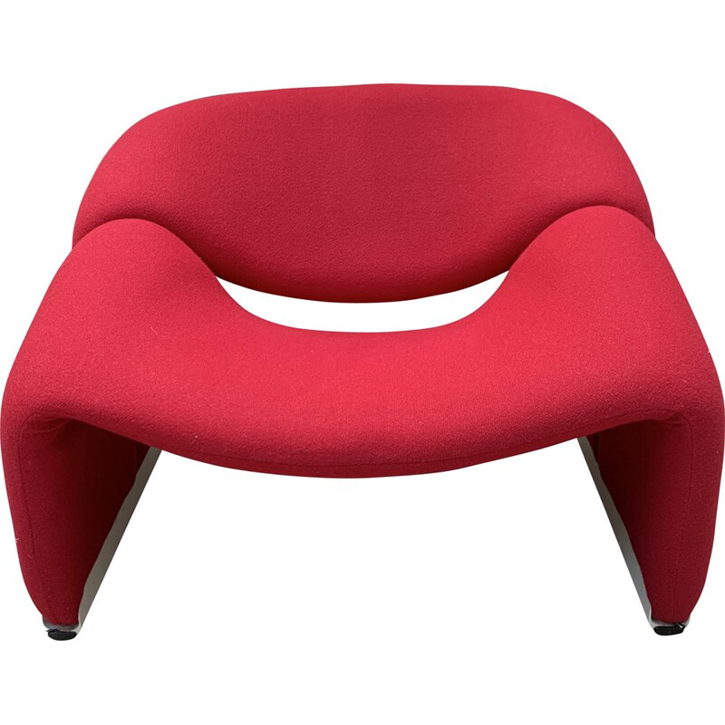 Sillón rojo vintage de Pierre Paulin 1975