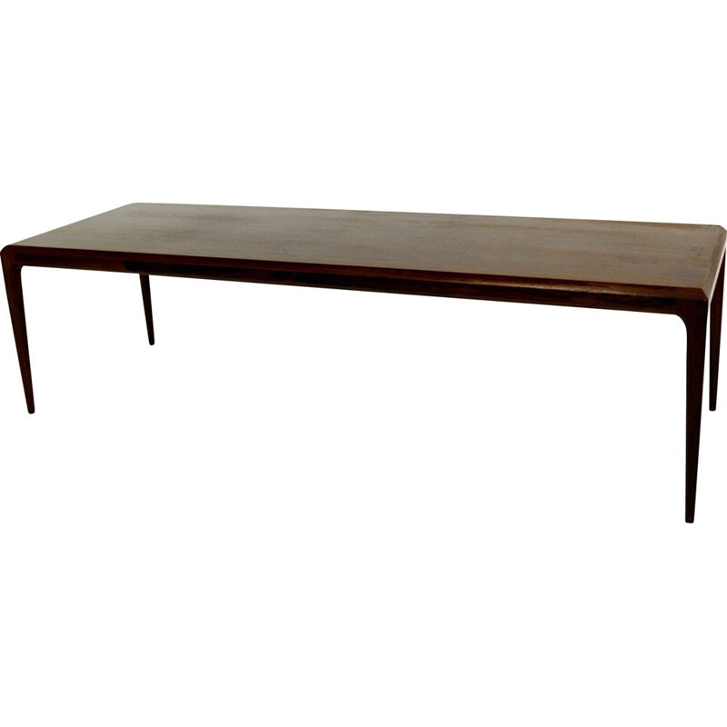 Mesa de café Vintage rosewood de Johannes Andersen para silkeborg, Dinamarca 1960