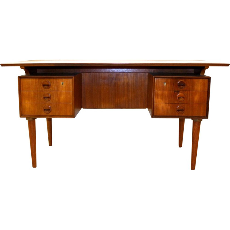 Vintage teak desk table Kai Kristiansen Denmark 1960s