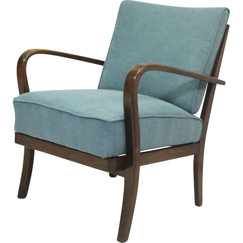 Vintage bentwood armchair by Jindřich Halabala 1950s