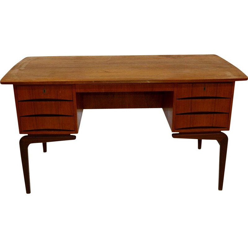 Vintage teak desk Denmark 1960s