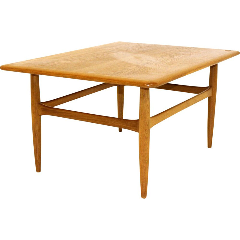 Vintage oak coffee table by Kurt Östervig for jason, Denmark 1960