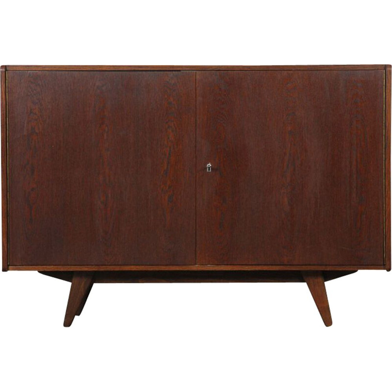 Vintage dark oak chest of drawers by Jiri Jiroutek 1960s