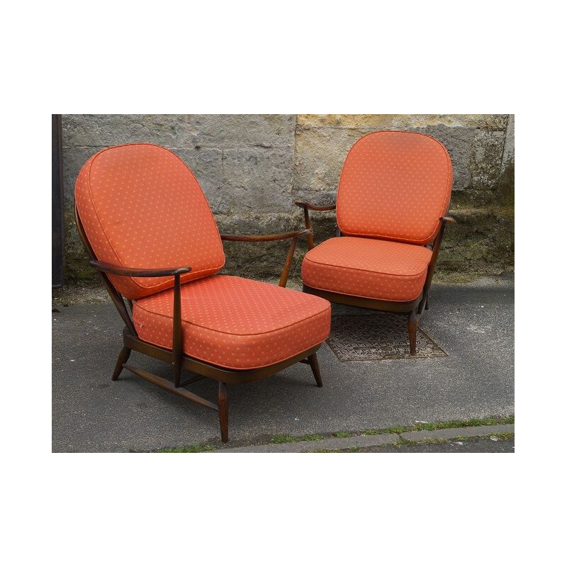 Pair of vintage armchairs by Lucian Ercolani 1960s