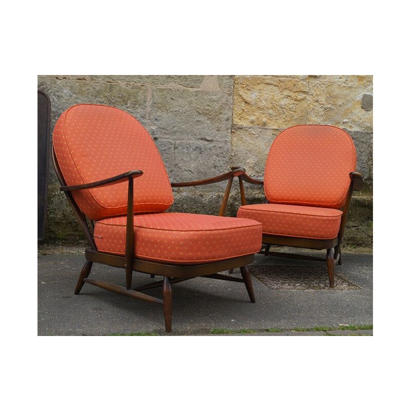 Pair of vintage armchairs by Lucian Ercolani 1960s