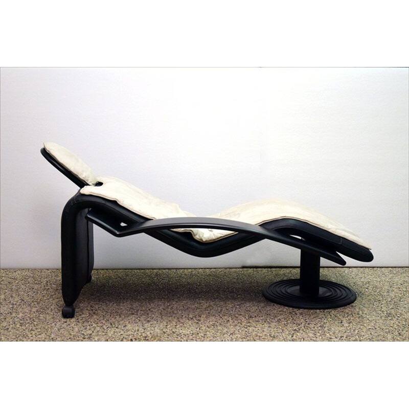 Chaise longue vintage su rotelle Italia 1980