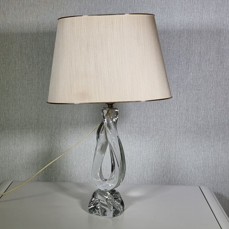 Vintage crystal lamp by Daum 1960s