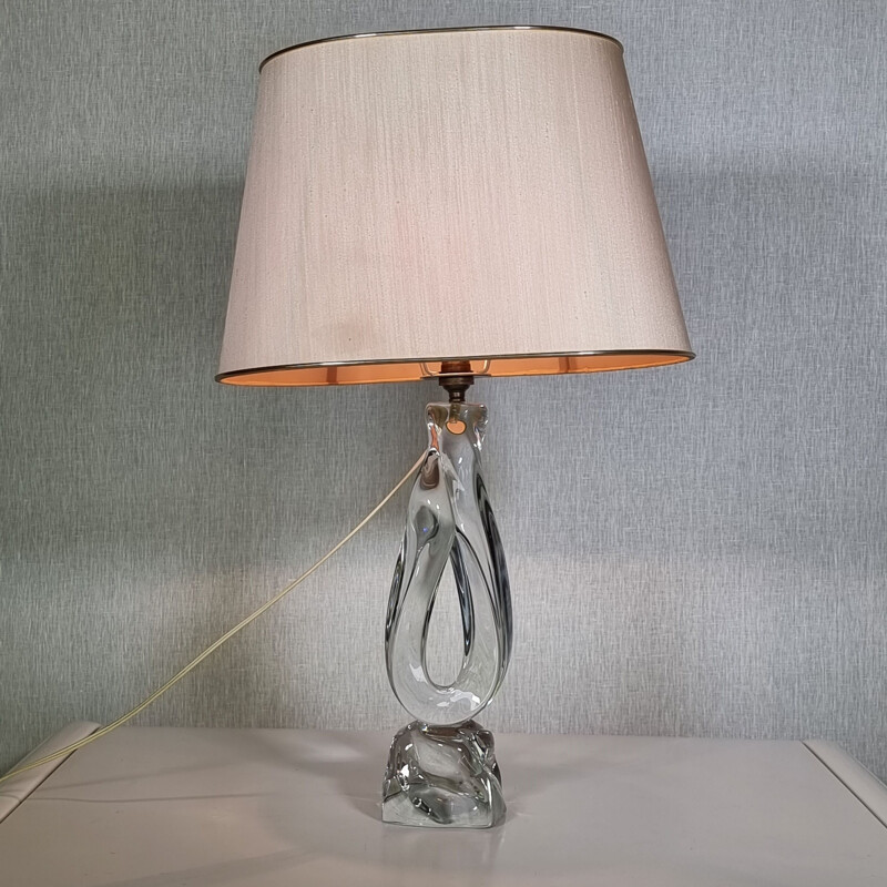 Vintage crystal lamp by Daum 1960s