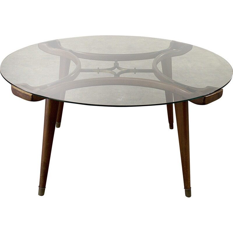 Italian Giordano Chiesa coffee table in teak, Gio PONTI - 1950s