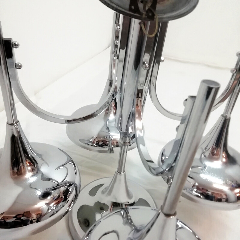 Vintage metal chandelier by Sciolari