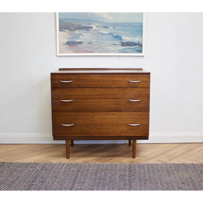 Vintage dark teak chest of drawers by  Stag United Kingdom 1960s