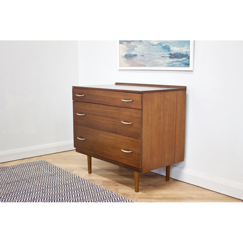 Vintage dark teak chest of drawers by  Stag United Kingdom 1960s